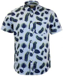 LEE MĘSKA KOSZULA SS BUTTON DOWN ILLUSION BLUE L886FD85. Niebieskie koszule męskie Lee, l, bez wzorów, bez kołnierzyka, bez ramiączek. Za 199.99 zł.