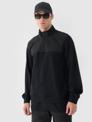 4F Bluza dresowa nierozpinana bez kaptura męska - czarna XXL. Czarne bluzy sportowe męskie 4F, m, bez wzorów, z bawełny, bez kaptura. W wyprzedaży za 99.99 zł.