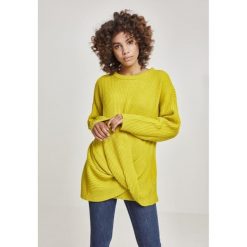 Bluza damska Urban Classic pakowana. Żółte bluzy damskie Urban Classics, na zimę, bez wzorów, bez ramiączek, bez kaptura. Za 244.50 zł.