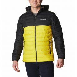 Kurtka Pikowana Męska Columbia Powder Lite Hooded. Żółte kurtki męskie Columbia, l, bez wzorów, z puchu, sportowe, bez kaptura. W wyprzedaży za 397.75 zł.