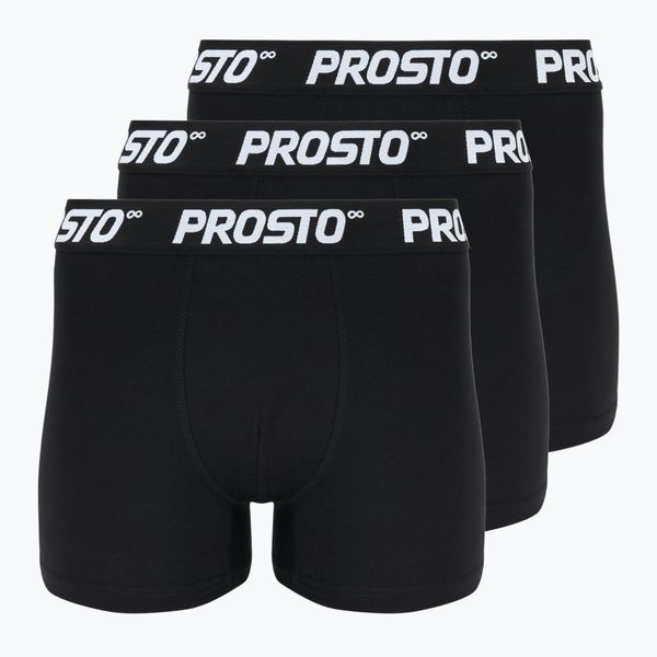 Bokserki męskie PROSTO KL252MACC 3. Czarne bokserki męskie Prosto., bez wzorów, z bawełny. Za 129.99 zł.