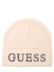 GUESS Czapka Kobiety czarny, M. Czarne czapki damskie Guess, z aplikacjami, z dzianiny. Za 159.95 zł.