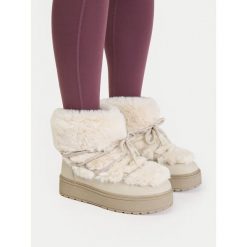 Śniegowce Roxy. Brązowe śniegowce damskie Roxy, bez zapięcia. Za 279.99 zł.