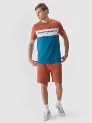 4F Spodenki dresowe męskie - brązowe XL. Brązowe szorty męskie 4F, bez wzorów, z bawełny, sportowe. W wyprzedaży za 79.99 zł.