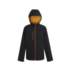 Kurtka wodoodporna z kapturem Regatta Navigate. Czarne kurtki męskie Regatta, na lato, bez wzorów, bez ramiączek, z kapturem, trekkingowe. Za 273.50 zł.