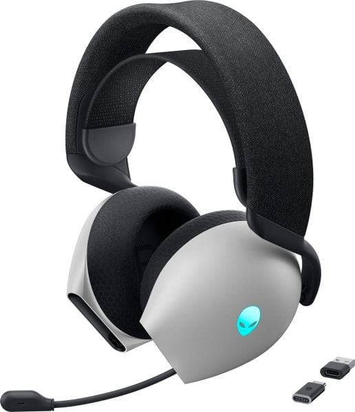 Alienware Tri-Mode Wireless Gaming Headset AW725H - Headset - ohrumschliessend - Bluetooth / 2,4 GHz Funkfrequenz - kabellos, kabelgebunden - 3,5 mm S. Słuchawki bezprzewodowe Dell. Za 744.61 zł.