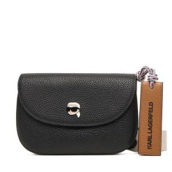 Torebka KARL LAGERFELD. Czarne listonoszki damskie KARL LAGERFELD, bez wzorów, bez dodatków. Za 619.99 zł.