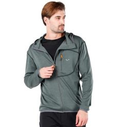 Męska Bluza z Kapturem z 100% Wełny Merino - Maestro/Woolona. Zielone bluzy męskie WOOLONA, m, bez wzorów, z wełny, bez ramiączek, z kapturem. W wyprzedaży za 540.00 zł.