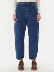 Weekend Max Mara Jeansy Douglas 2525186022 Granatowy Baggy Fit. Niebieskie jeansy damskie Weekend Max Mara, bez wzorów, z bawełny. Za 879.99 zł.
