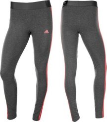 Adidas Legginsy damskie adidas Loungewear Essentials 3-Stripes szare HD1831 S. Szare legginsy damskie Adidas, bez wzorów. Za 116.77 zł.