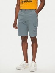 Napapijri Szorty materiałowe N-Horton NP0A4HOS Niebieski Regular Fit. Niebieskie szorty męskie Napapijri, bez wzorów, z bawełny. Za 279.99 zł.