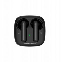 Słuchawki bezprzewodowe douszne czarny 25mAh×2 / 200mAh (SMS-J41). Czarne słuchawki douszne NoName. Za 46.83 zł.