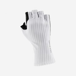 Rękawiczki rowerowe Van Rysel RCR-F aerodynamiczne. Białe rękawiczki damskie VAN RYSEL, bez wzorów, z elastanu. Za 129.99 zł.