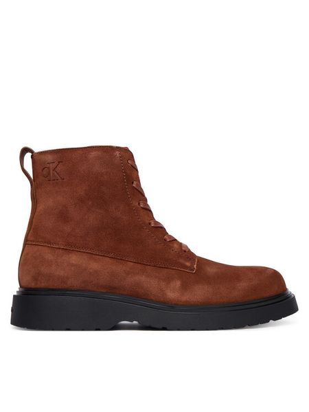 Calvin Klein Trzewiki Combat Ess Lace Up Zip Boot Su YM0YM01371 Brązowy. Brązowe botki męskie Calvin Klein, bez wzorów, ze skóry, bez obcasa, bez zapięcia. Za 399.99 zł.