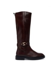 Clarks Kozaki Previa Bit 26329407 Brązowy. Brązowe kozaki damskie Clarks, bez wzorów, bez obcasa, na płaskiej podeszwie, bez zapięcia. Za 779.99 zł.