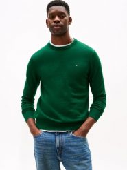Tommy Hilfiger Sweter z dodatkiem kaszmiru Mężczyźni Bawełna zielony, XXL. Zielone swetry męskie Tommy Hilfiger, m, bez wzorów, z bawełny, bez kołnierzyka, bez ramiączek. Za 489.95 zł.