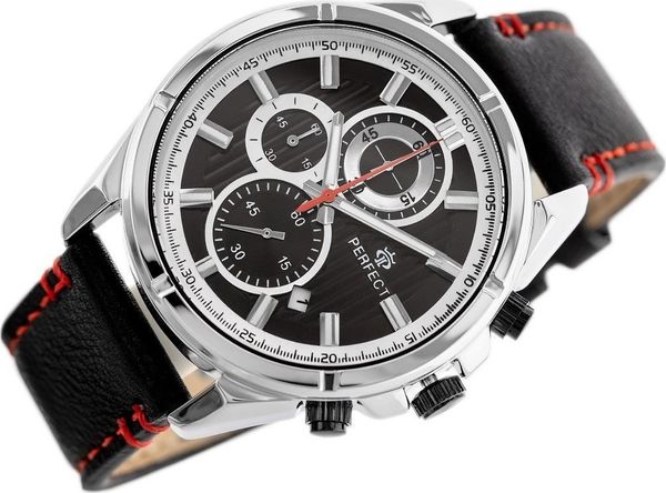 Zegarek Perfect ZEGAREK MĘSKI PERFECT CH03L - CHRONOGRAF (zp352b). Zegarki męskie Perfect, bez wzorów. Za 118.14 zł.