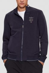 AERONAUTICA MILITARE Granatowa męska bluza. Niebieskie bluzy męskie Aeronautica Militare, l, bez wzorów, bez ramiączek, bez kaptura. W wyprzedaży za 569.99 zł.
