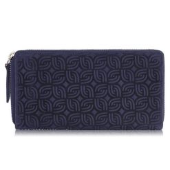 Portfel damski skórzany w geometryczny wzór granatowy RFID Paolo Peruzzi T-116-HDB. Niebieskie portfele damskie Paolo Peruzzi, ze skóry. Za 69.00 zł.