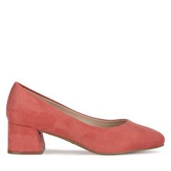 Czółenka Clara Barson. Czerwone czółenka damskie Clara Barson, bez wzorów, bez obcasa, bez zapięcia. Za 79.99 zł.