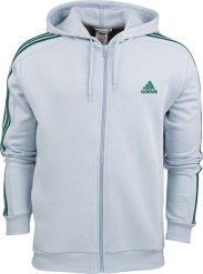 Adidas Bluza męska adidas Essentials Fleece 3-Stripes Full-Zip błękitna IJ8932 S. Niebieskie bluzy męskie Adidas, m, bez wzorów, bez ramiączek, bez kaptura. Za 284.02 zł.