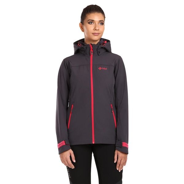 Damska kurtka softshell Kilpi RAVIA-W. Szare kurtki sportowe damskie Kilpi, xs, bez wzorów, z softshellu, bez ramiączek, bez kaptura, trekkingowe. Za 318.77 zł.