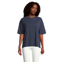 Koszulka Damska Boxy Oversized T-shirt. Żółte bluzki damskie SOL'S, xs, bez wzorów, sportowe, bez kołnierzyka, bez ramiączek. Za 90.99 zł.