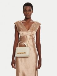 LOVE MOSCHINO Torebka JC4096PP1NLM0110 Kremowy. Białe torebki do ręki damskie Love Moschino, bez wzorów, ze skóry, bez dodatków. Za 579.99 zł.