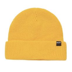 Czapka zimowa męska HUF Essentials Usual Beanie. Żółte czapki męskie HUF, na zimę, bez wzorów. W wyprzedaży za 67.00 zł.