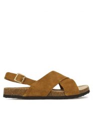ONLY Shoes Sandały Onlava 15342054 Brązowy. Brązowe sandały damskie ONLY Shoes, bez wzorów, ze skóry, bez obcasa, na płaskiej podeszwie, bez zapięcia. Za 149.99 zł.