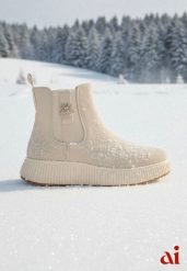 Beżowe Botki Typu Sztyblety na Tłoczonej Platformie Zdobione Metalową Aplikacją Allecia. Brązowe botki damskie Renee, z aplikacjami, z jeansu, eleganckie, bez obcasa, na płaskiej podeszwie, bez zapięcia. Za 89.99 zł.