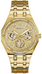Zegarek Guess Zegarek męski Guess GW0960G2 CYRKONIE złoty. Żółte zegarki męskie Guess, z aplikacjami, złote. Za 995.00 zł.