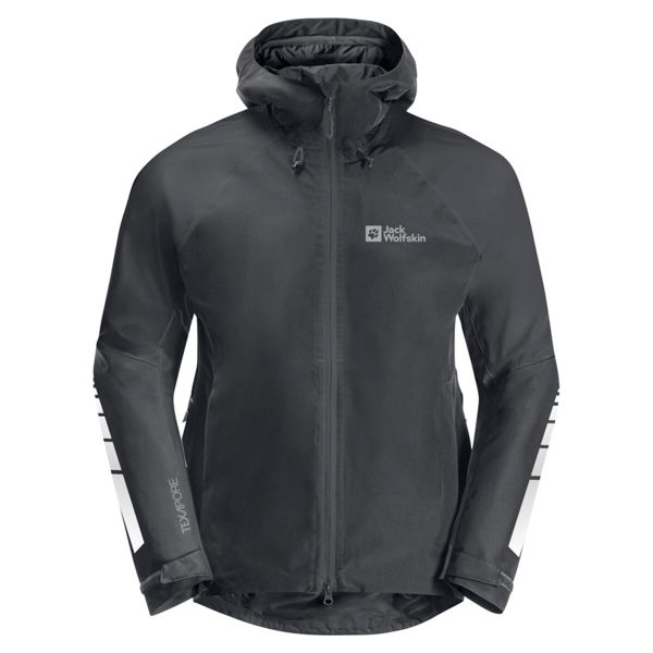 Męska Kurtka Morobbia. Czarne kurtki męskie Jack Wolfskin, l, bez wzorów, z materiału, z kapturem. Za 623.99 zł.