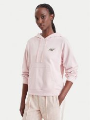 Lacoste Bluza SF8342 Różowy jasny Regular Fit. Czerwone bluzy damskie Lacoste, bez wzorów, z bawełny, bez ramiączek, bez kaptura. Za 639.99 zł.