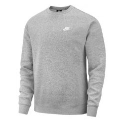 Bluza sportowa męska Nike Club Crew FT. Szare bluzy sportowe męskie Nike, m, bez wzorów, bez kaptura. Za 312.00 zł.