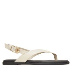 Sandały Tommy Hilfiger. Sandały damskie Tommy Hilfiger, bez wzorów, bez obcasa, na płaskiej podeszwie, bez zapięcia. Za 379.99 zł.