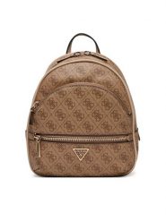 Guess Plecak Manhattan II HWSG71 18320 Brązowy. Brązowe plecaki damskie Guess, z aplikacjami, ze skóry. Za 519.99 zł.