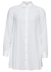 Długa bluzka z czystej wiskozy. Białe bluzki damskie bonprix, z aplikacjami, z wiskozy, eleganckie, bez kołnierzyka, bez ramiączek. Za 114.99 zł.