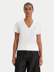Armani Exchange T-Shirt XW002330 AF10356 U0002 Biały Regular Fit. Białe t-shirty damskie Armani Exchange, m, bez wzorów, z bawełny, bez kołnierzyka, bez ramiączek. Za 289.99 zł.