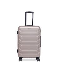 GINO ROSSI Walizka średnia CEO-GIN-M-002-05-GOLD Złoty. Żółte walizki damskie Gino Rossi, bez wzorów, z materiału, średnie. Za 279.99 zł.