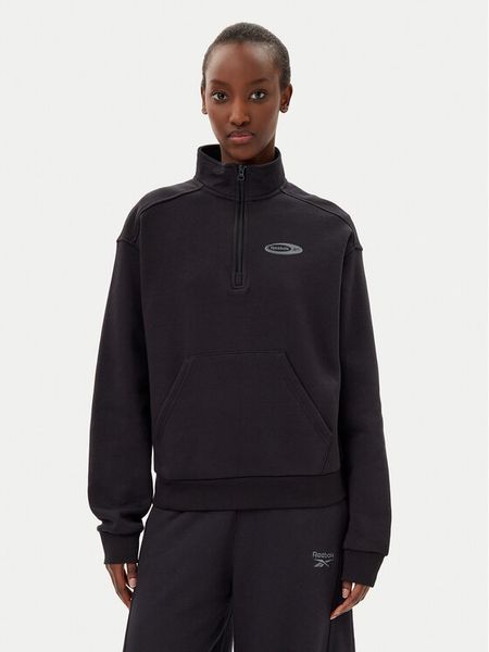 Reebok Bluza 100214264 Czarny Regular Fit. Czarne bluzy damskie Reebok, s, bez wzorów, z bawełny, bez ramiączek, bez kaptura. Za 108.99 zł.