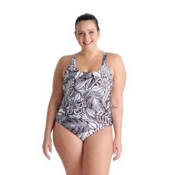 Strój kąpielowy damski plus size Arena Allover. Białe stroje kąpielowe damskie ARENA, plus size, bez wzorów. Za 169.99 zł.