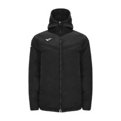 Kurtka Outdoor Bergen Czarna. Czarne kurtki męskie Legea, l, bez wzorów, z materiału, bez ramiączek, z kapturem, do biegania. Za 140.90 zł.
