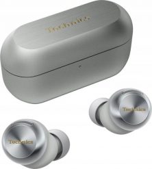 Technics wireless earbuds EAH-AZ100E-S, silver. Szare słuchawki bezprzewodowe Technics. Za 1,268.99 zł.