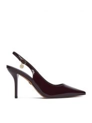 Nine West Szpilki CEO-CD25-316-1 Bordowy. Czerwone szpilki damskie Nine West, bez wzorów, ze skóry, bez obcasa, na szpilce, bez zapięcia. Za 229.99 zł.