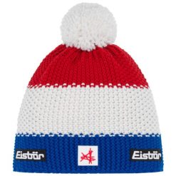 Czapka dla dorosłych Star Pompon MÜ SKA. Niebieskie czapki damskie Eisbar, bez wzorów, z poliesteru, retro. Za 229.99 zł.