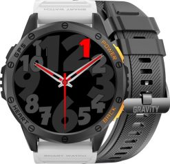 Zegarek męski SMARTWATCH GRAVITY GT24-2 BK/BK/WH. Zegarki męskie Gravity, bez wzorów. Za 222.65 zł.