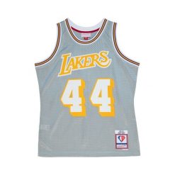 Koszulka NBA Los Angeles Lakers Jerry West 75th NBA 1971. Szare bluzki damskie Mitchell & Ness, bez wzorów, sportowe, bez kołnierzyka, bez ramiączek. Za 662.00 zł.