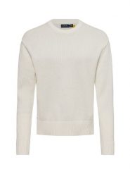 Polo Ralph Lauren Sweter z dzianiny Kobiety Bawełna biały, XL. Białe swetry nierozpinane damskie Polo Ralph Lauren, xl, bez wzorów, z bawełny, eleganckie, bez kołnierzyka, bez ramiączek. Za 549.95 zł.