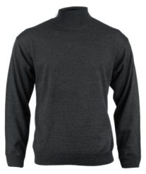 Elegancki Golf Męski - Brave Soul - Grafitowy. Szare swetry męskie Brave Soul, l, bez wzorów, z bawełny, eleganckie, bez kołnierzyka, bez ramiączek. Za 119.00 zł.